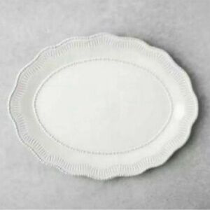 Hearth & Hand Magnolia Large Serving Platter 19x14.5” Cream Scalloped Stoneware